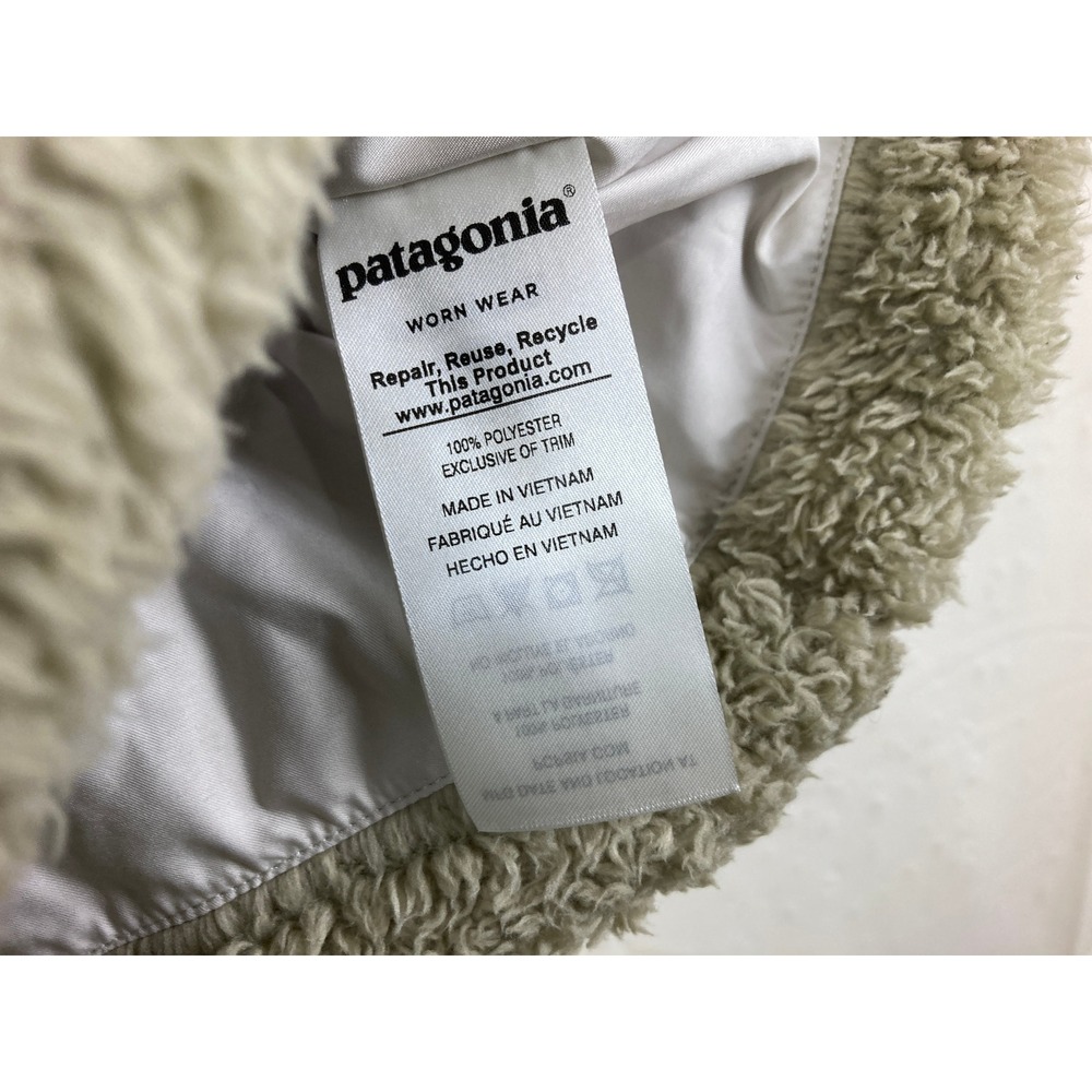 Patagonia Los Gatos Fleece Vest Women Sz S Khaki Zip Up Granola Preppy Teddy - Picture 6 of 9